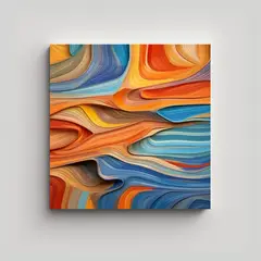 GENERICO - Arte Abstracto Expresionista En Tela Bastidor 50x50 Cm