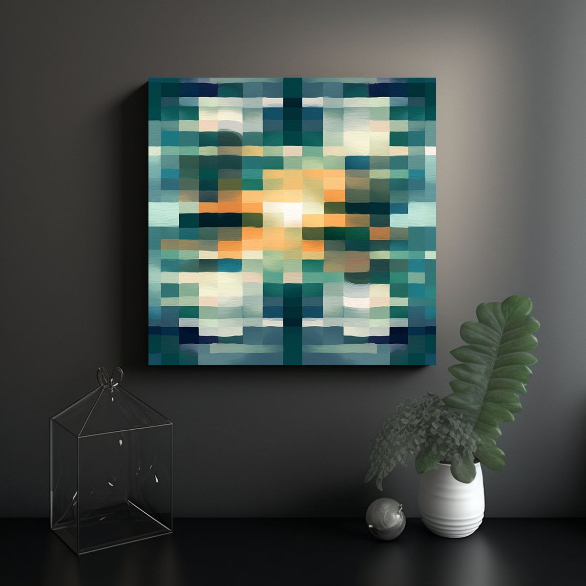 Arte Pixel Minimalista En Tela Impacto Visual 80x80 Cm, marca GENERICO - Foto 2