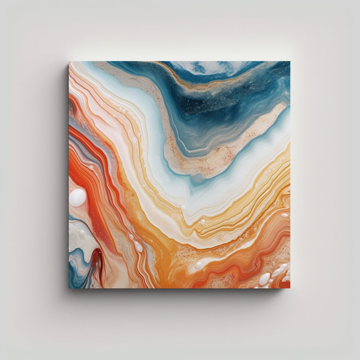 GENERICO - Cuadro Abstracto Mármol Gráfico Decorativo Con 70x70 Cm