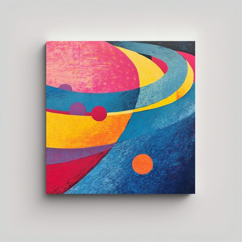 GENERICO - Impresión Abstracta En Lienzo Arte Moderno Y 70x70 Cm