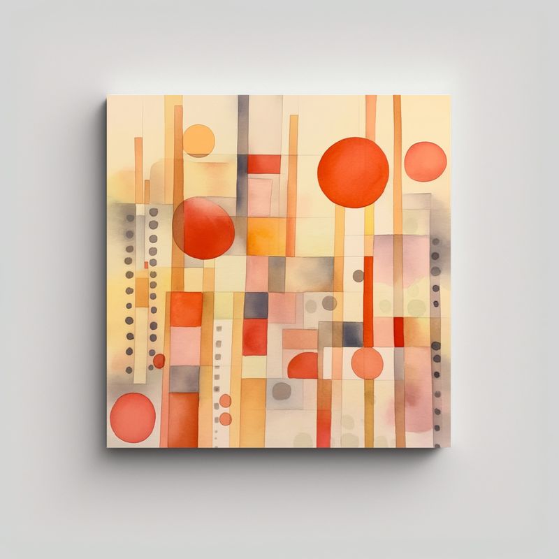 GENERICO - Pintura Acuarela Minimalista Moderna Expresiva 80x80 Cm