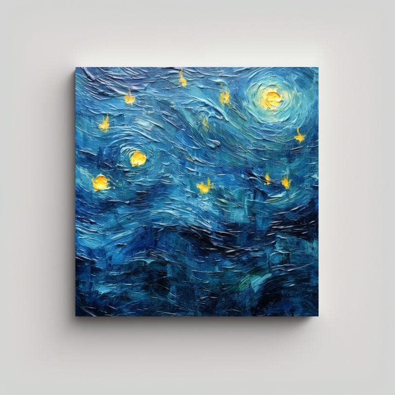 GENERICO - Pintura Decorativa Con Ambiente Nocturno De Van 90x90 Cm