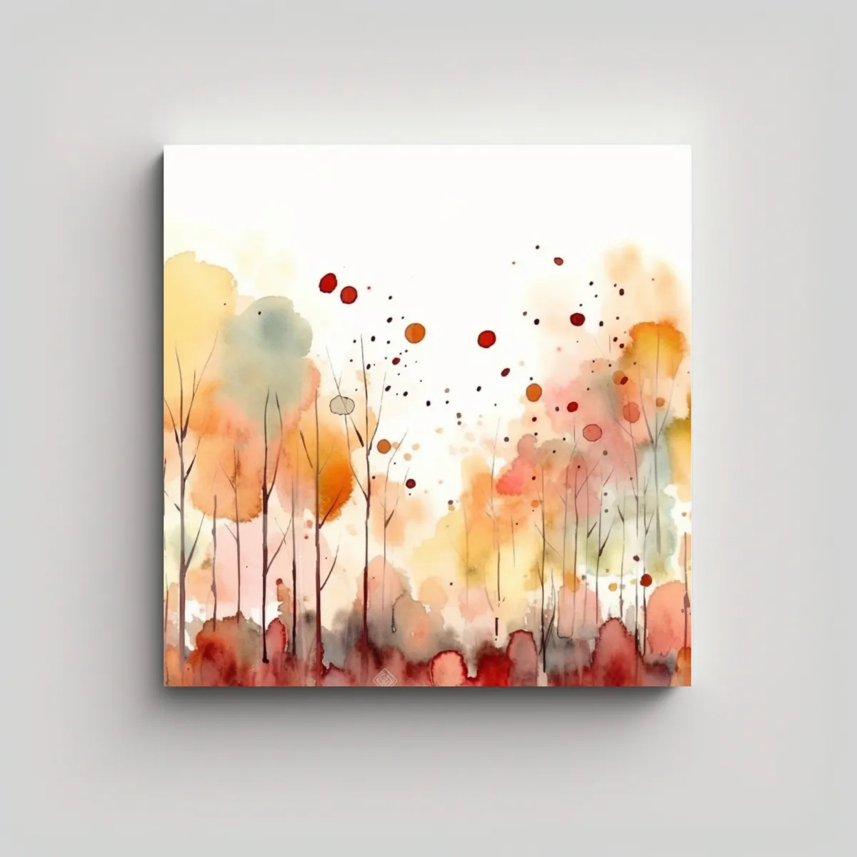 GENERICO - Cuadro Expresividad Otoño Colores Apagados Sin 90x90 Cm