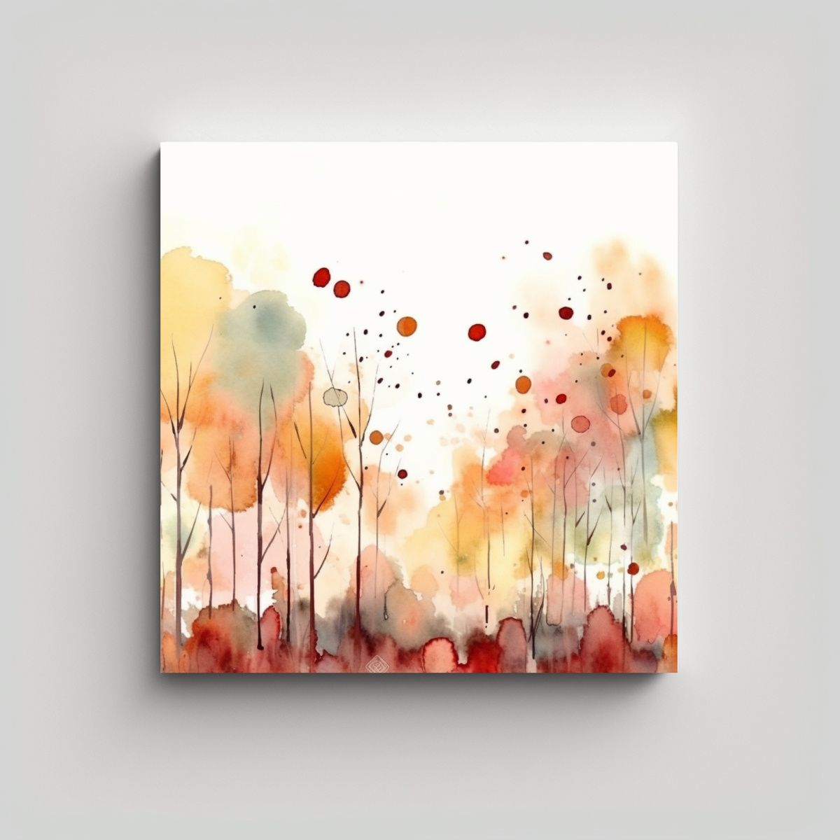 GENERICO - Cuadro Expresividad Otoño Colores Apagados Sin 70x70 Cm