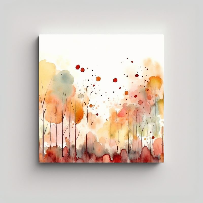 GENERICO - Cuadro Expresividad Otoño Colores Apagados Sin 60x60 Cm
