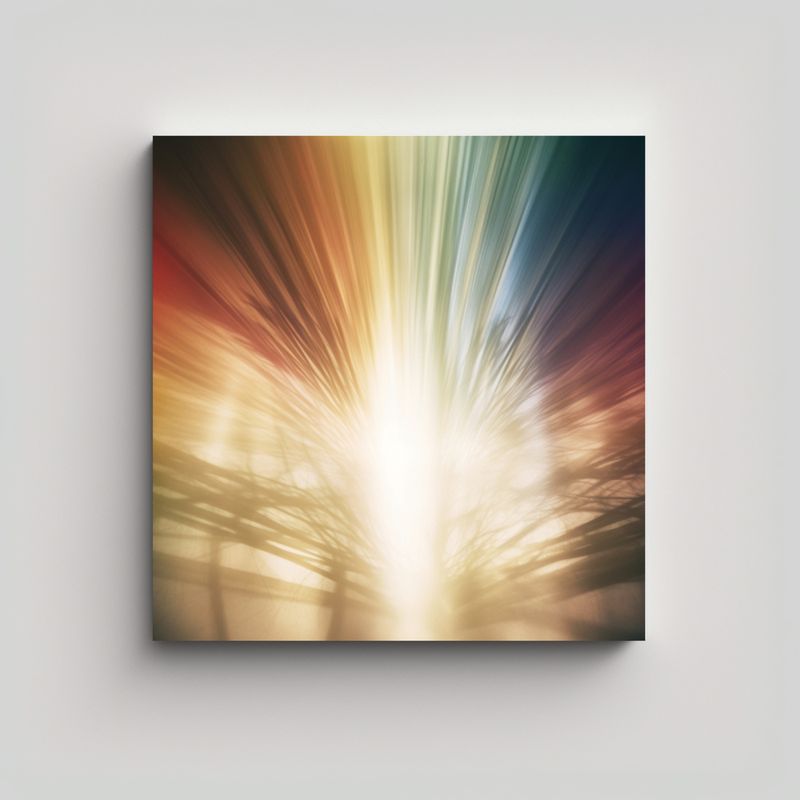 GENERICO - Fotografía Abstracta De Un Arcoíris En Estilo 90x90 Cm