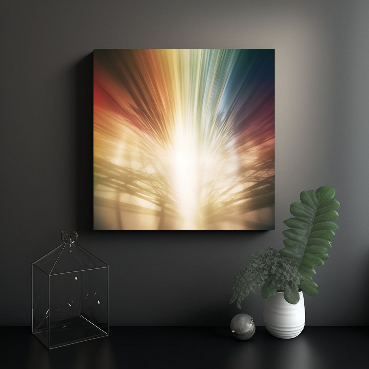 GENERICO - Fotografía Abstracta De Un Arcoíris En Estilo 90x90 Cm