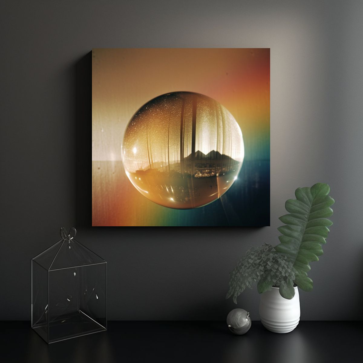 GENERICO - Fotografía Abstracta De Un Arcoíris En Estilo 90x90 Cm