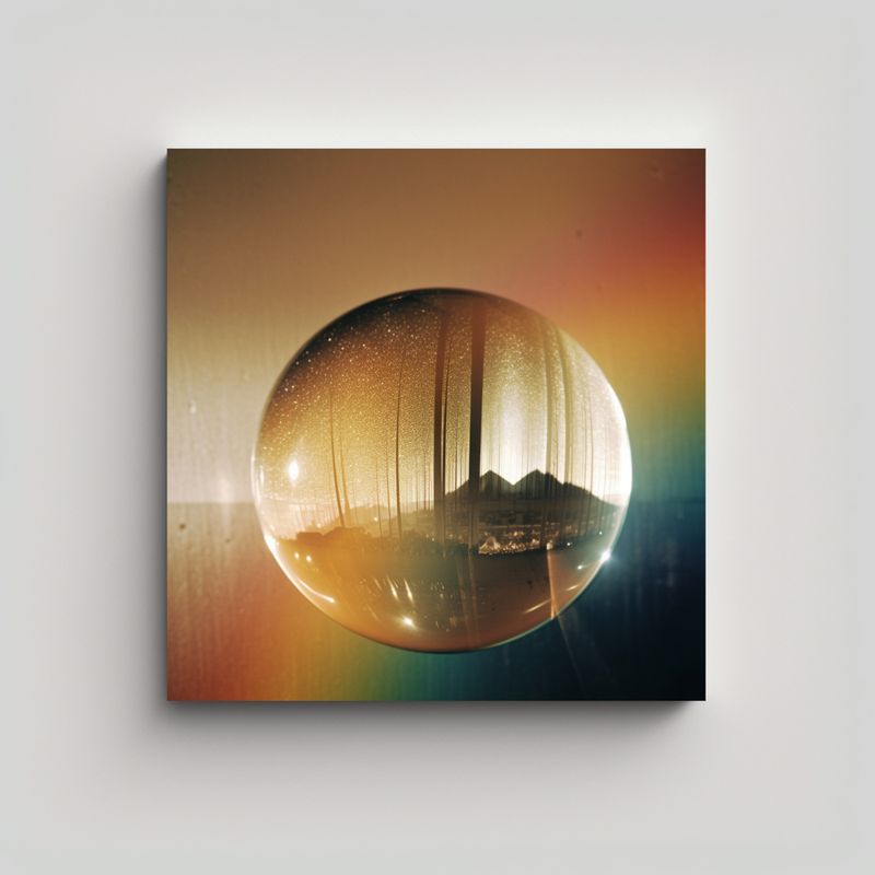 GENERICO - Fotografía Abstracta De Un Arcoíris En Estilo 60x60 Cm