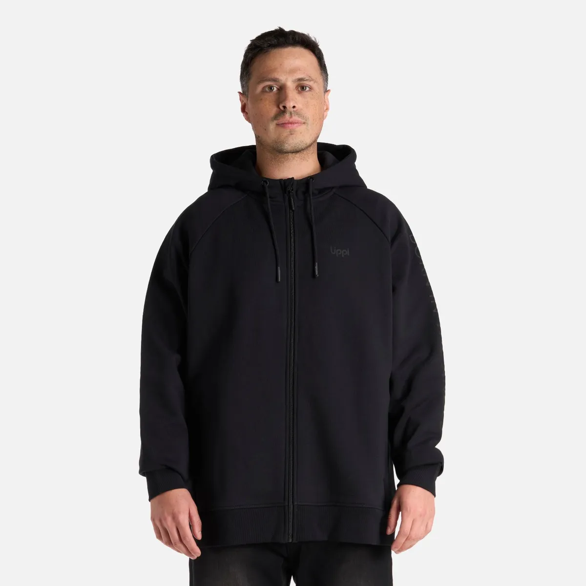 LIPPI - Polerón Hombre Heavy Duty Full Zip Sweatshirt Negro Lippi