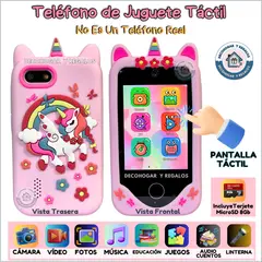 GENERICO - Teléfono De Juguete Táctil Con Cámara Para Niños Recargable