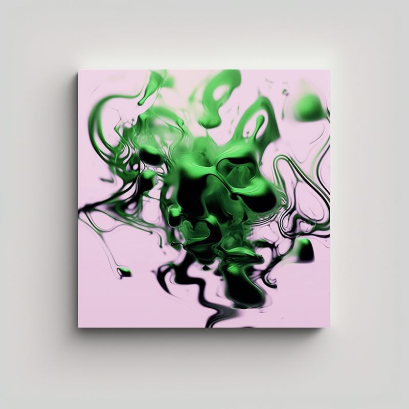 GENERICO - Cuadro Arte Pintura Tela Abstracta Vitalidad 90x90 Cm