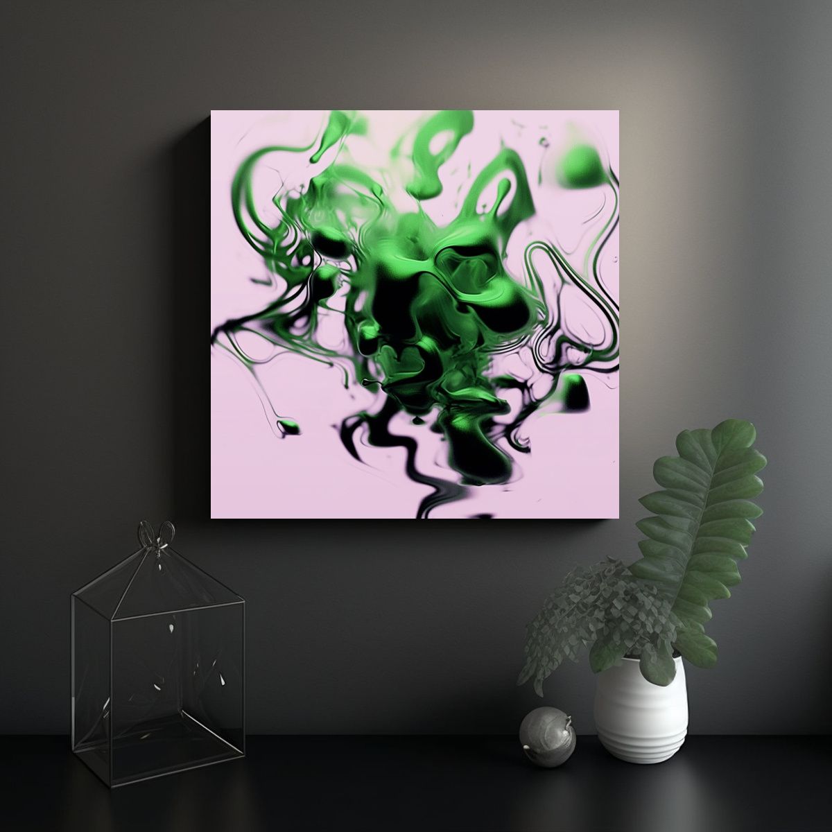 GENERICO - Cuadro Arte Pintura Tela Abstracta Vitalidad 80x80 Cm