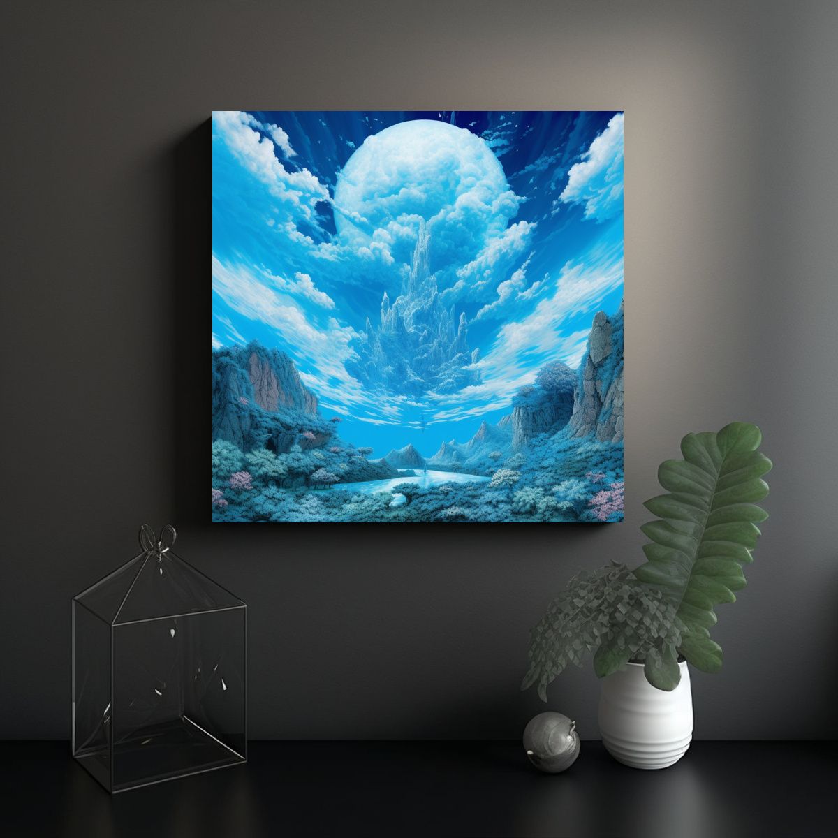 GENERICO - Pinturas Decorativas De Arte Fino En Azul Cielo 50x50 Cm