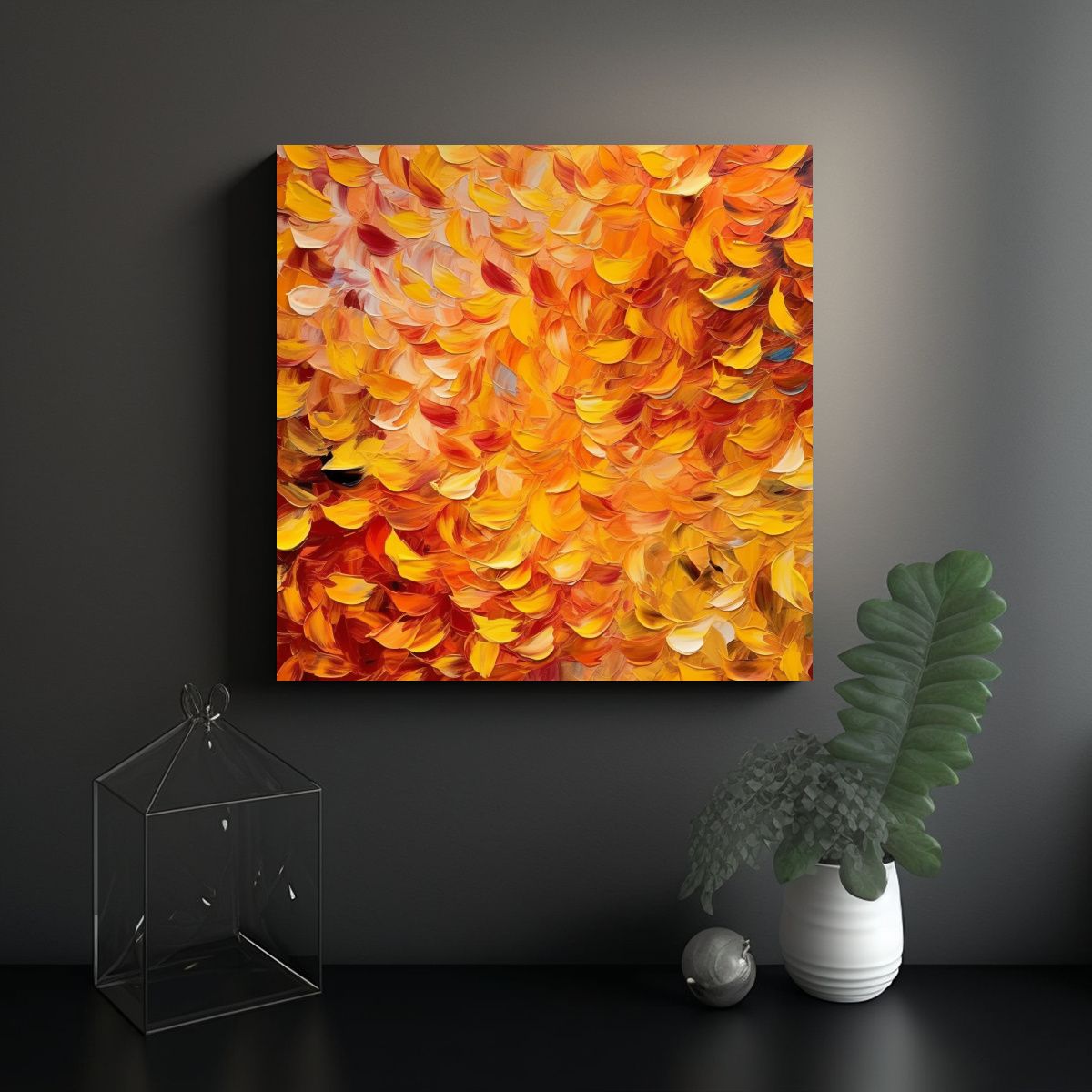 GENERICO - Patrón Abstracto Continuo De Pintura Al óleo En 80x80 Cm