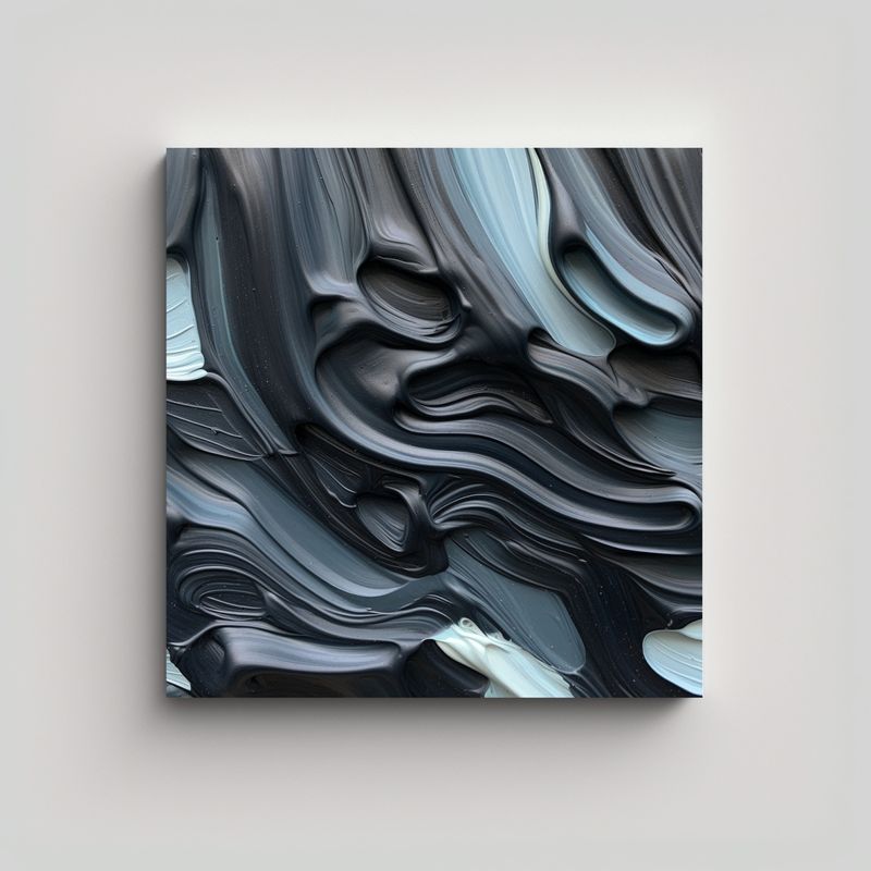 GENERICO - Cuadro Inspirador Calidez Abstracto Negro Por 90x90 Cm