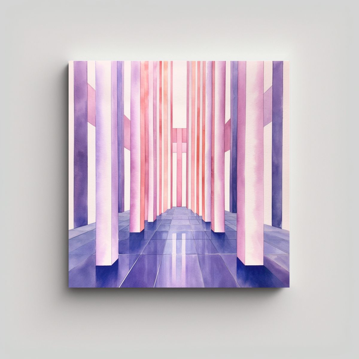 GENERICO - Pintura Floral Minimalista Moderna En Acuarela 50x50 Cm