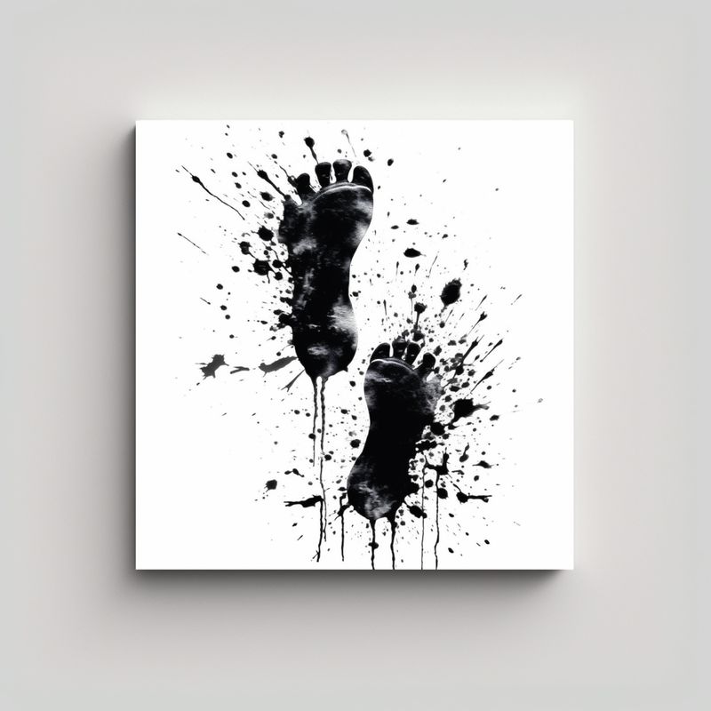 GENERICO - Pinturas Decorativas Forma Calma Con Huellas De 80x80 Cm