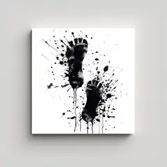 GENERICO - Pinturas Decorativas Forma Calma Con Huellas De 50x50 Cm