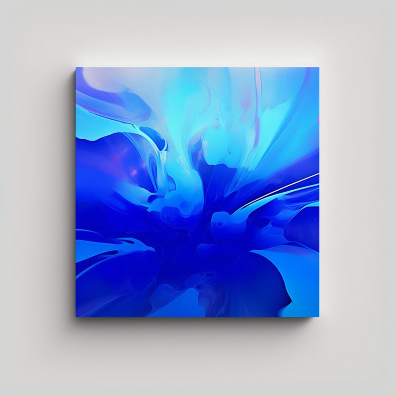 GENERICO - Pinturas Decorativas Azul Espectacular Con Fondo 80x80 Cm
