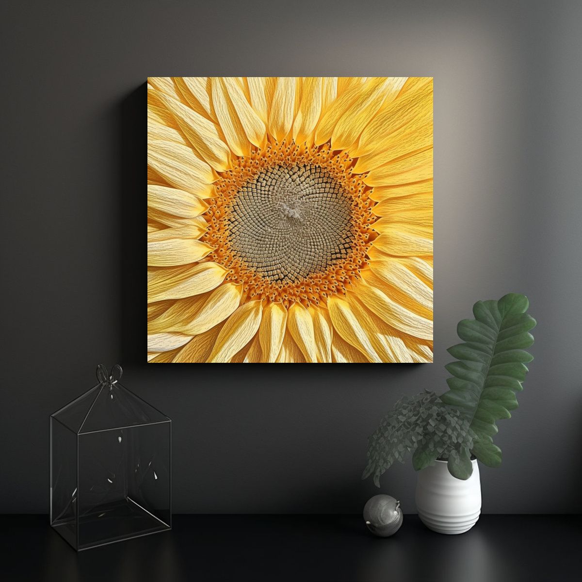 GENERICO - Obra De Arte Abstracto Con Líneas En Primer Plano 70x70 Cm