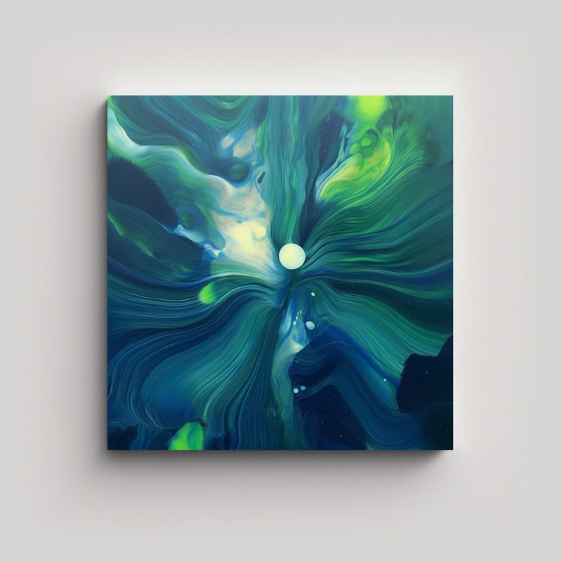 GENERICO - Cuadros Decorativos Serie Azulverde Simple 70x70 Cm