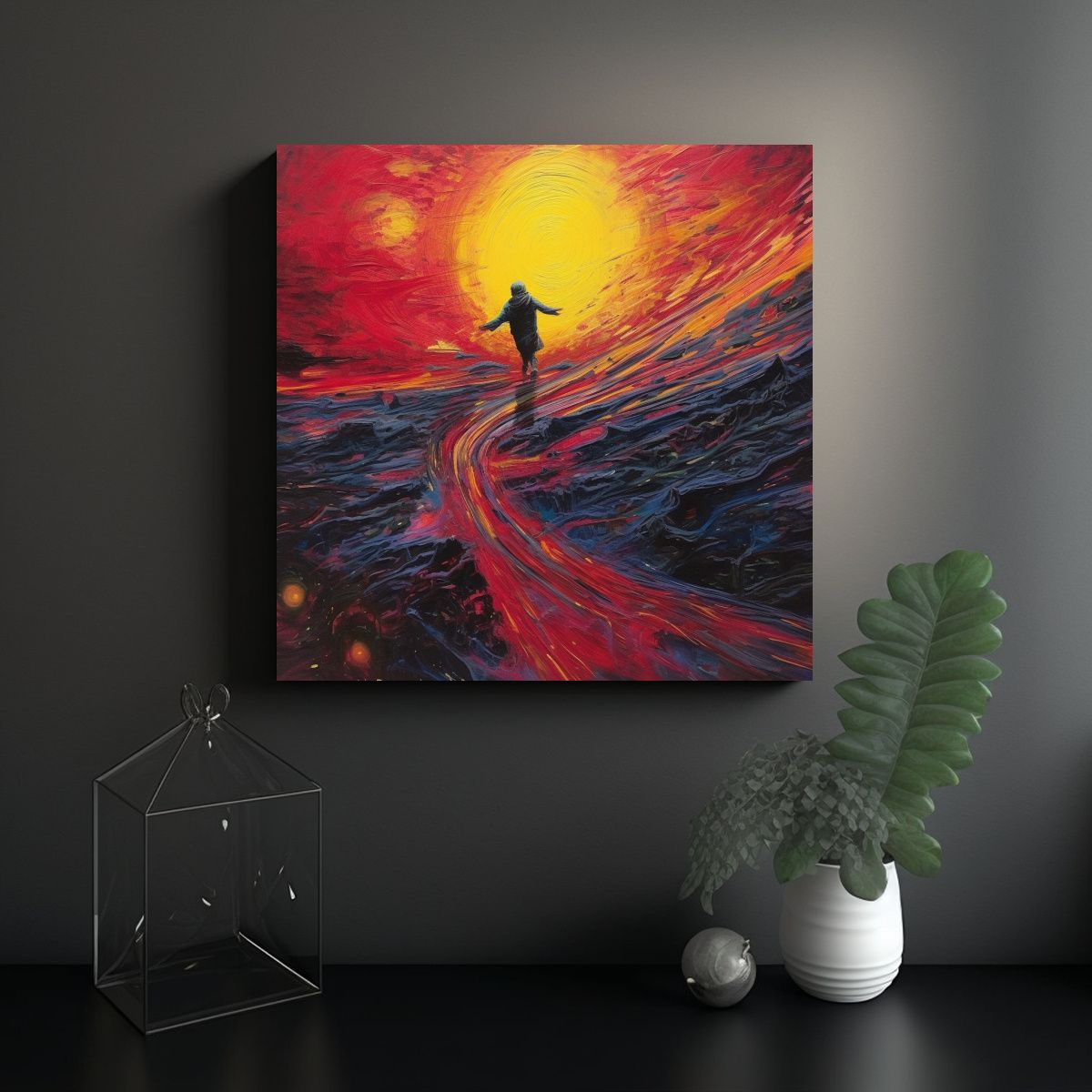 GENERICO - Cuadro Paisaje Chino En Estilo Jons Foster Con 50x50 Cm