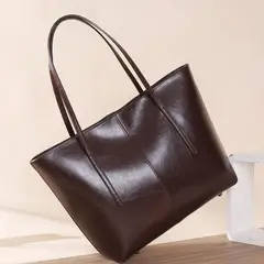 PUREPOWER - Bolso de hombro de moda de cuero genuino para mujer