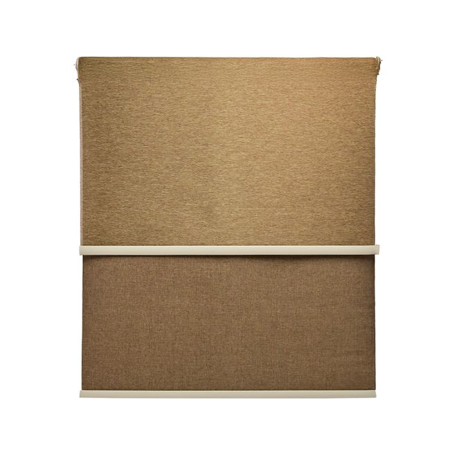 GUIZA - Cortina Roller Blackout 2 Paño 100x240 Doble Con Visillo Sin Cenefa