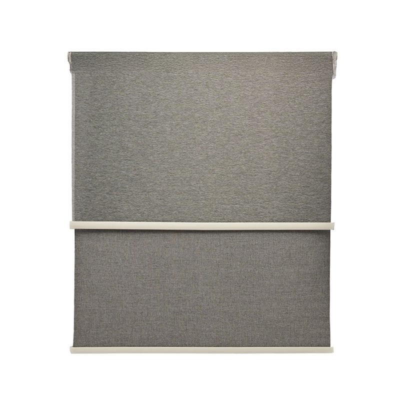 GUIZA - Cortina Roller Blackout 2 Paño 120x240 Doble Con Visillo Sin Cenefa
