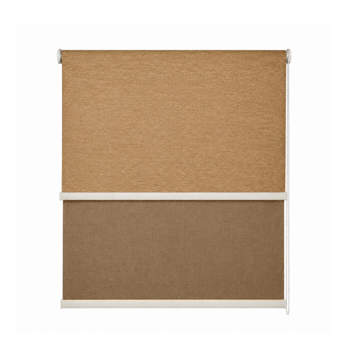 GUIZA - Cortina Roller Blackout 2 Paño 120x240 Doble Con Visillo Sin Cenefa