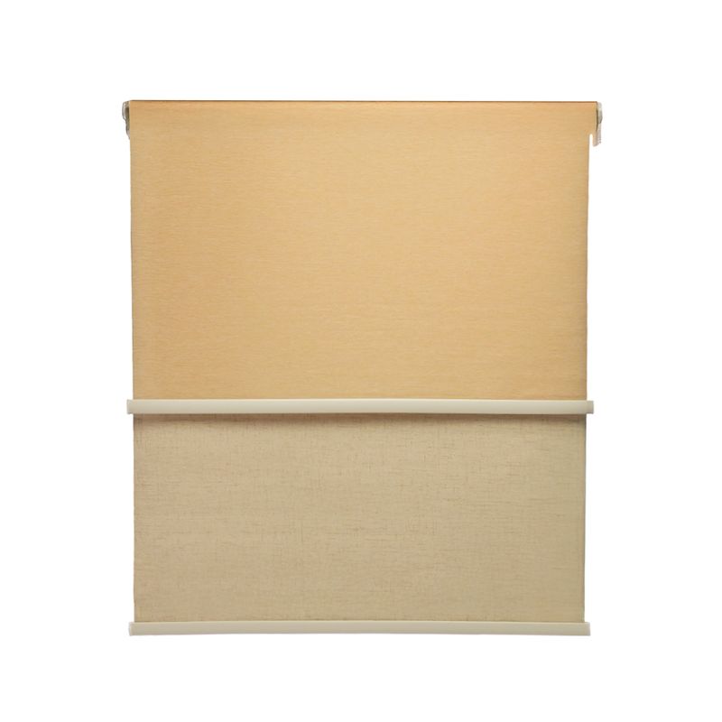 GUIZA - Cortina Roller Blackout 2 Paño 140x240 Doble Con Visillo Sin Cenefa