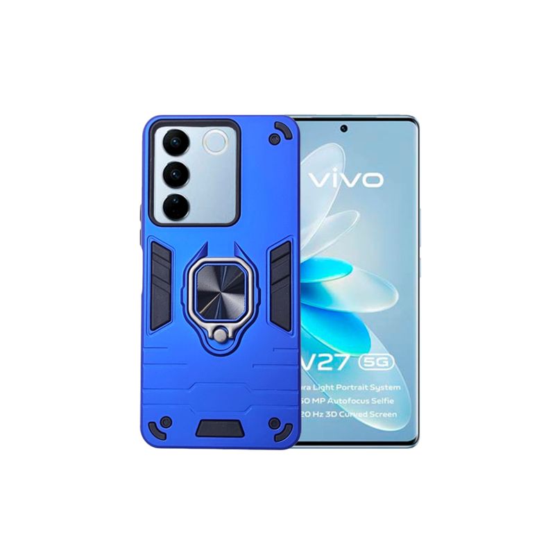 GENERICO - CARCASA ANILLO ANTIGOLPE PARA CELULAR VIVO Y27 5G COLOR AZUL