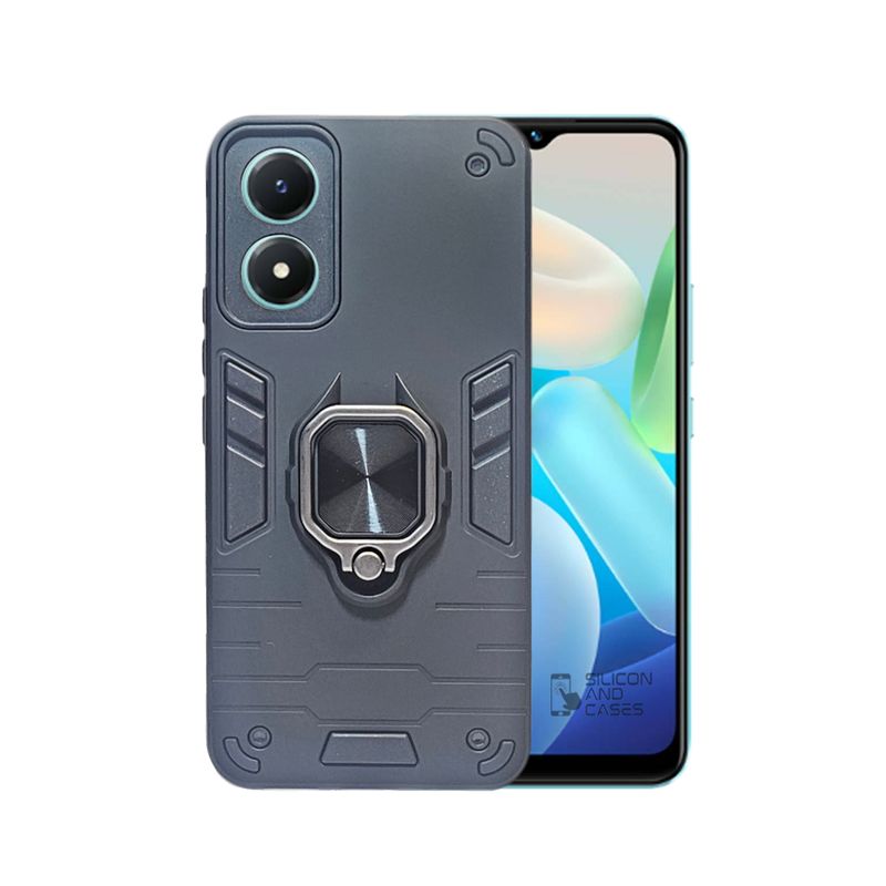 GENERICO - CARCASA ANILLO ANTIGOLPE PARA CELULAR VIVO Y02S COLOR NEGRO