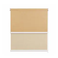 GUIZA - Cortina Roller Blackout 2 Paño 150x240 Doble Con Visillo Sin Cenefa