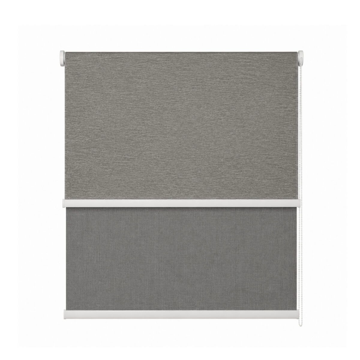 GUIZA - Cortina Roller Blackout 2 Paño 150x240 Doble Con Visillo Sin Cenefa
