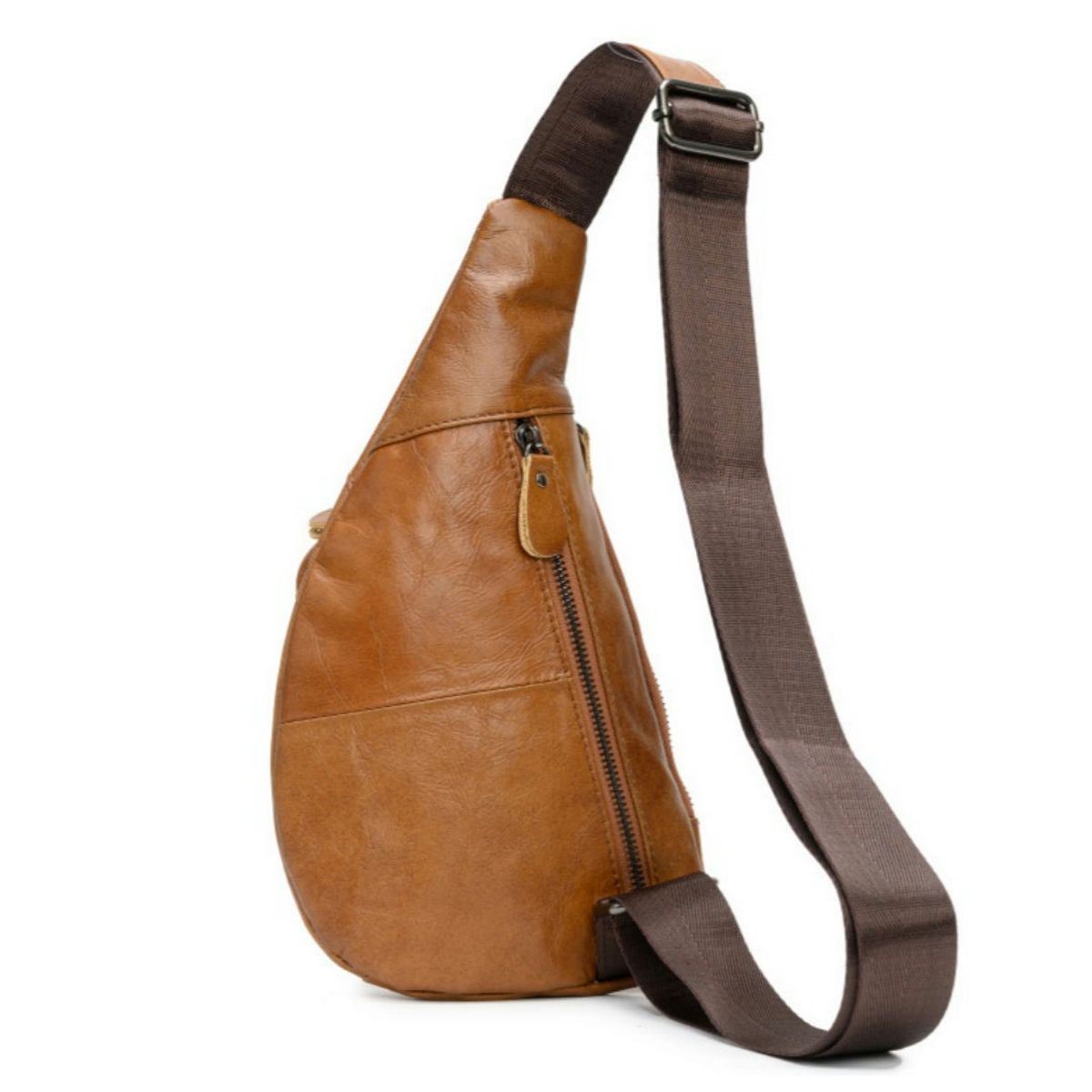 PUREPOWER - Mochila bandolera de piel auténtica bolso casual para hombre