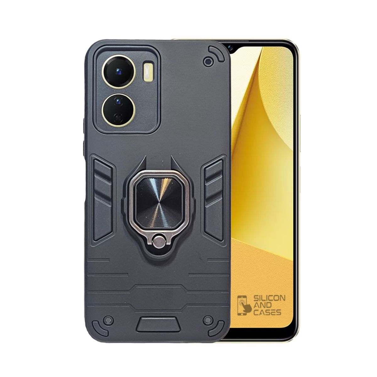 GENERICO - CARCASA ANILLO ANTIGOLPE PARA CELULAR VIVO Y16 COLOR ROJO