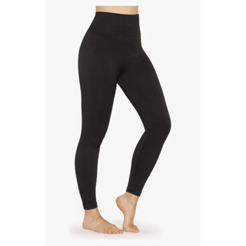 MPROPIA - Calza Acanalada Mujer Invierno Forro Polar Tiro Alto 7021