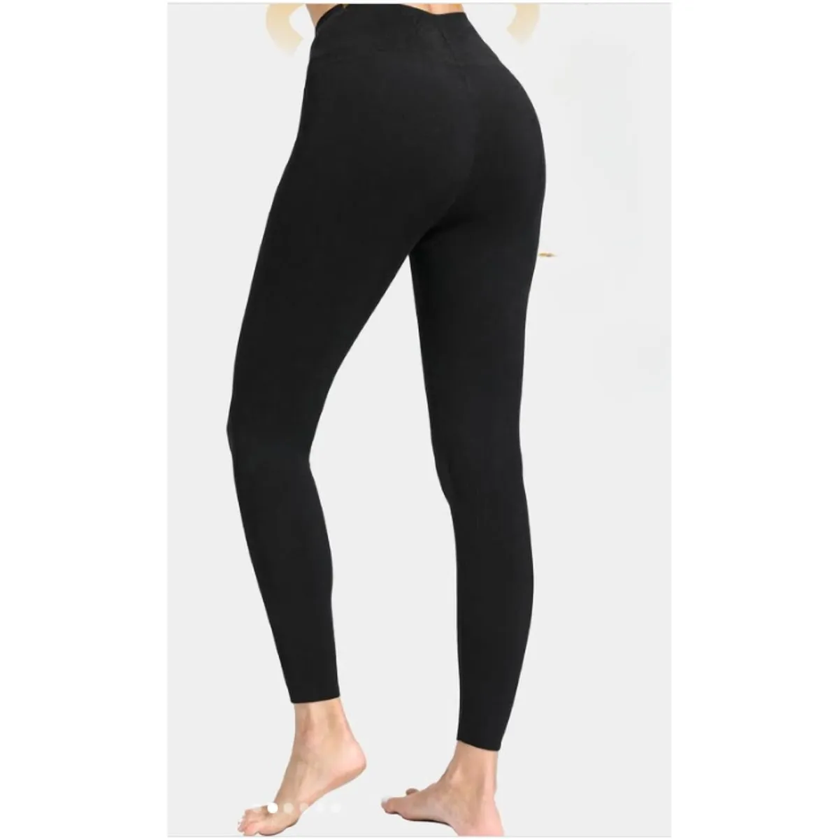 LIKE SHOP - Calza Acanalada Mujer Invierno Forro Polar Tiro Alto 7021