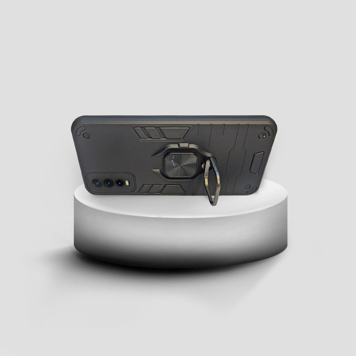 GENERICO - CARCASA ANILLO ANTIGOLPE PARA CELULAR VIVO Y20S COLOR NEGRO