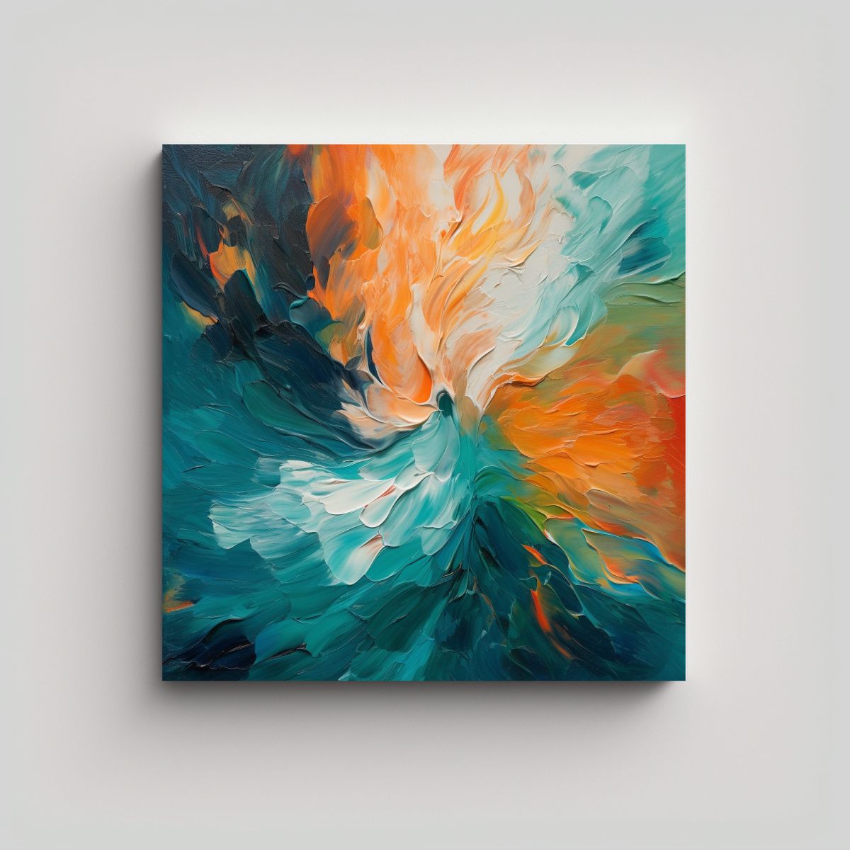 GENERICO - Cuadro Vanguardia Energía Y Colores Abstractos 50x50 Cm