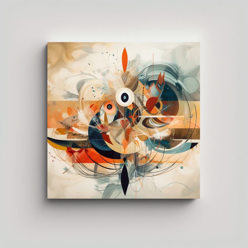 GENERICO - Pinturas Abstractas Boho De Alta Calidad 80x80 Cm