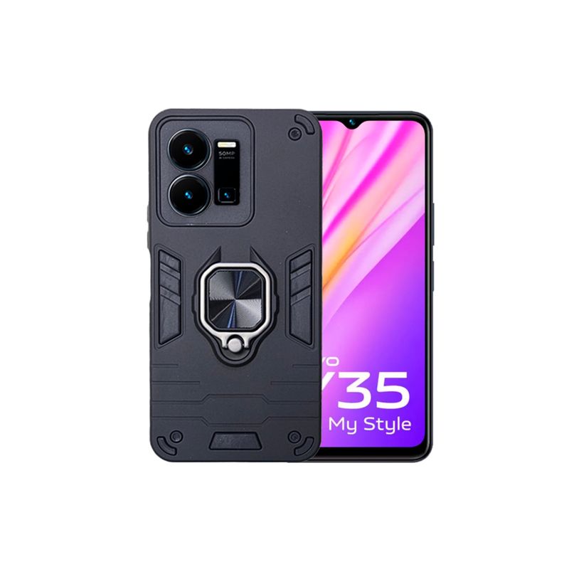 GENERICO - CARCASA ANILLO ANTIGOLPE PARA CELULAR VIVO Y22S COLOR NEGRO