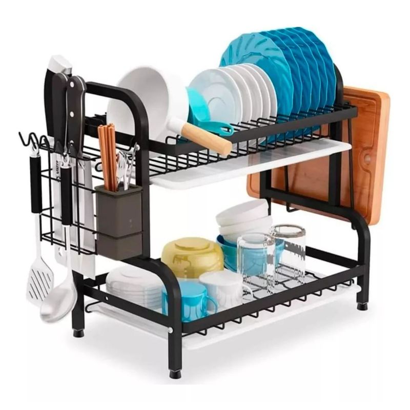 SHOP EHOME BAG - Secador Escurridor 2 Niveles, Organizador O2 Color Negro
