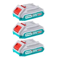 TOTAL TOOLS - Kit 3 Baterias De Litio-ion 20v 2ah Total Tosli240311…