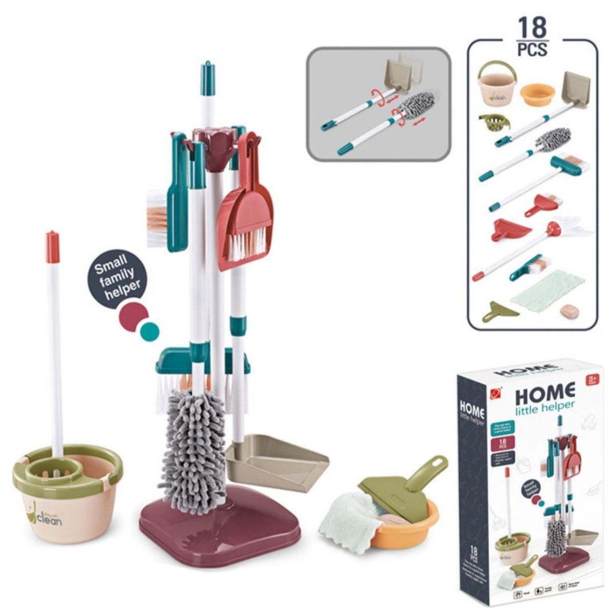 GENERICO - Set De Aseo Didáctico Niños Juguete De Limpieza
