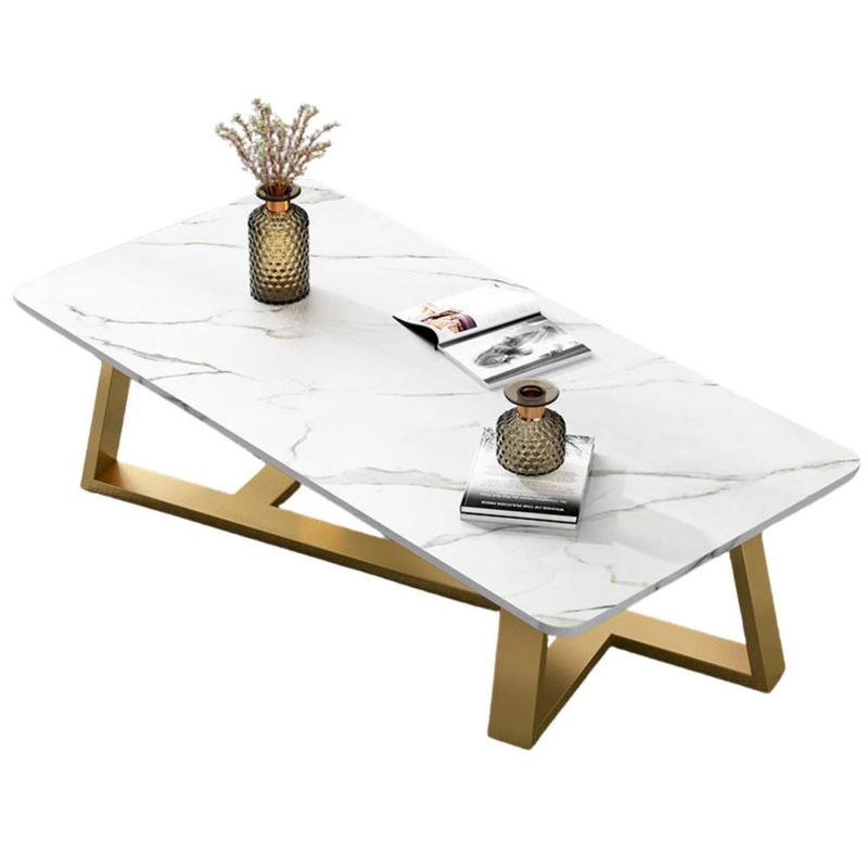 DETODOYMAS - Mesa centro rectangular diseño Marmol Chic Home - Blanco