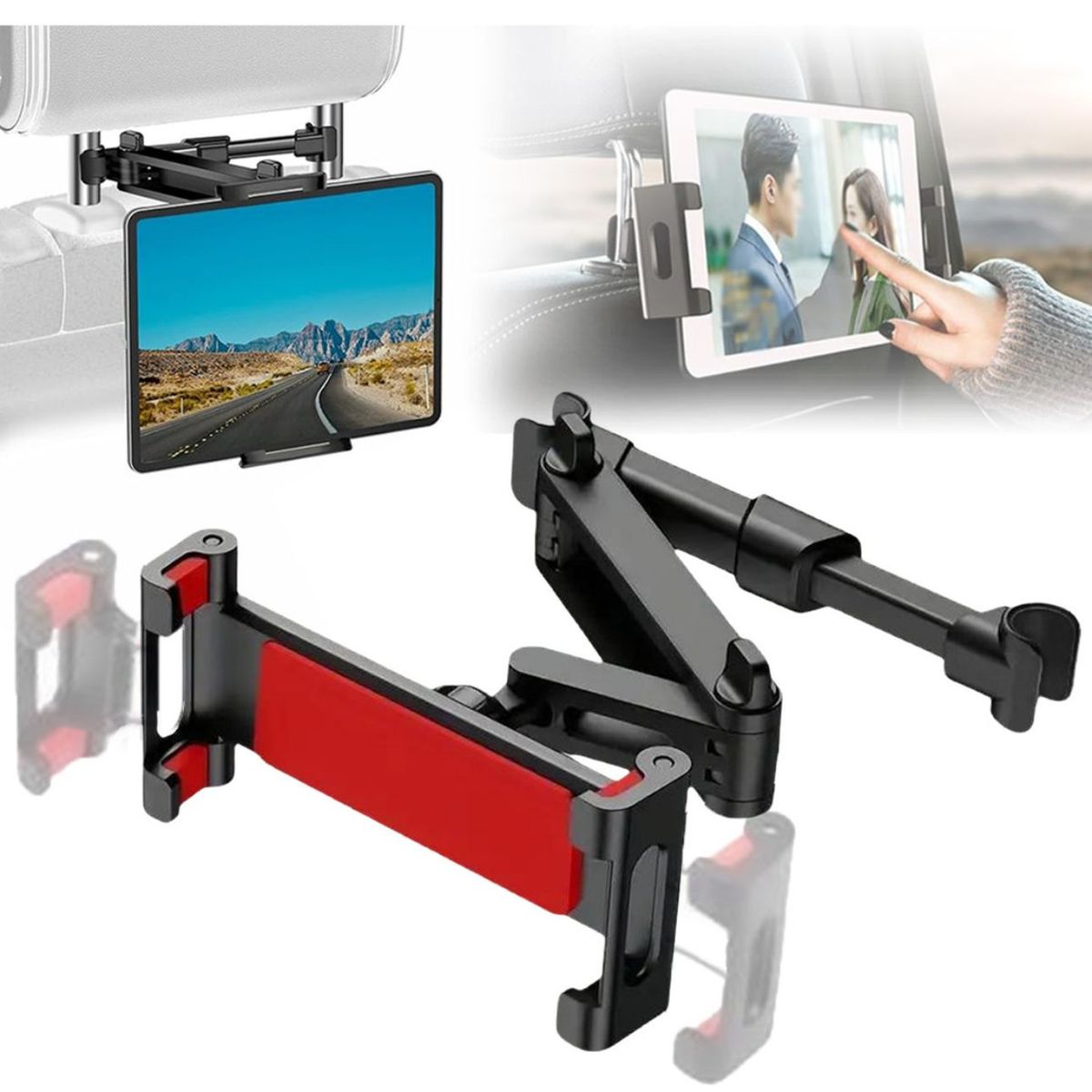 GENERICO - Soporte tablet auto instale la tableta en la varilla trasera del automóvil