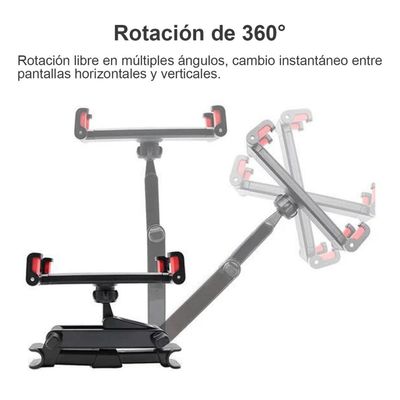 Imagen 2 del producto Soporte tablet auto instale la tableta en la varilla trasera del automóvil